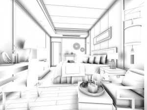 beautifully stylish and luxurious bedrooms 61 3D Model