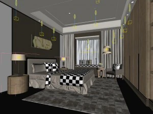 beautifully stylish and luxurious bedrooms 64 3D Model