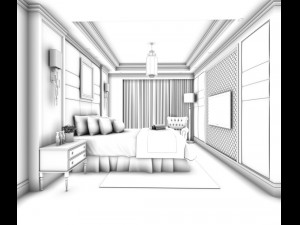 beautifully stylish and luxurious bedrooms 65 3D Model
