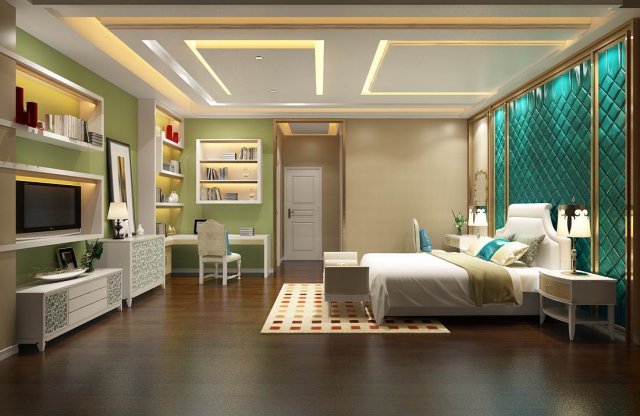 beautifully stylish and luxurious bedrooms 67 3D-Modell .c4d .max .obj .3ds .fbx .stl .blend 