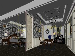 beautifully stylish and luxurious bedrooms 71 3D Model