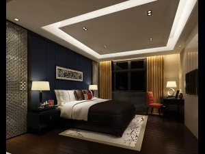 खूबसूरती से स्टाइलिश और शानदार बेडरूम 72 3D मॉडल