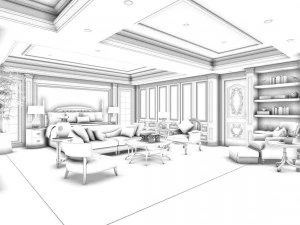 beautifully stylish and luxurious bedrooms 74 3D Model