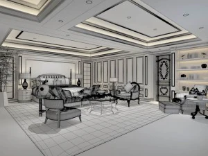 beautifully stylish and luxurious bedrooms 74 3D Model