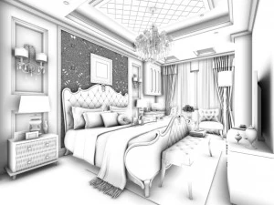 beautifully stylish and luxurious bedrooms 75 3D Model