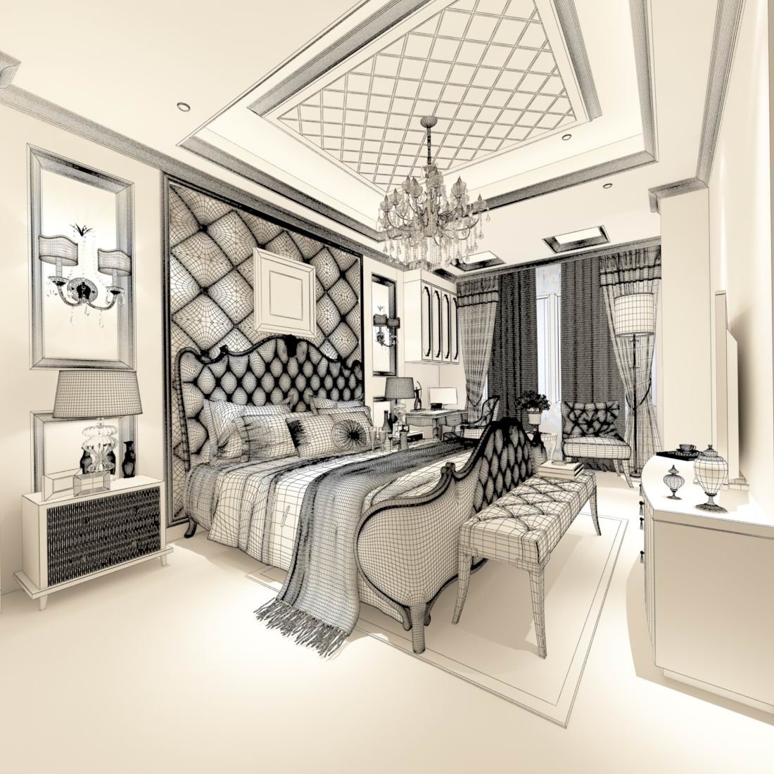 Beautifully Stylish And Luxurious Bedrooms 75 3d Models In Bedroom 3dexport 4153