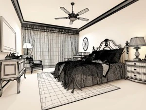 güzel, şık ve lüks yatak odaları 77 3D Model