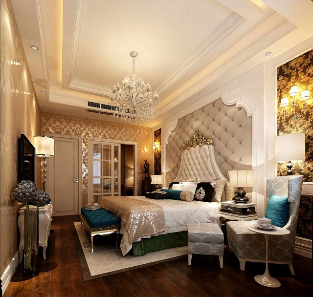 beautifully stylish and luxurious bedrooms 78 Modèle 3D .c4d .max .obj .3ds .fbx .stl .blend 