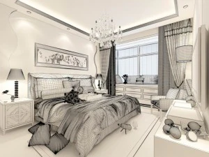 beautifully stylish and luxurious bedrooms 79 3D Model
