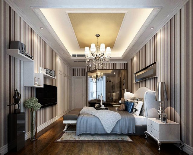 beautifully stylish and luxurious bedrooms 81 Modelo 3D .c4d .max .obj .3ds .fbx .stl .blend 