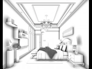 beautifully stylish and luxurious bedrooms 81 3D Model