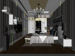beautifully stylish and luxurious bedrooms 81 3D Model