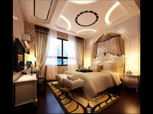 wunderschön stilvolle und luxuriöse Schlafzimmer 83 3D Modell