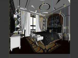 beautifully stylish and luxurious bedrooms 83 3D Model