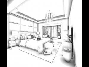 beautifully stylish and luxurious bedrooms 84 3D Model