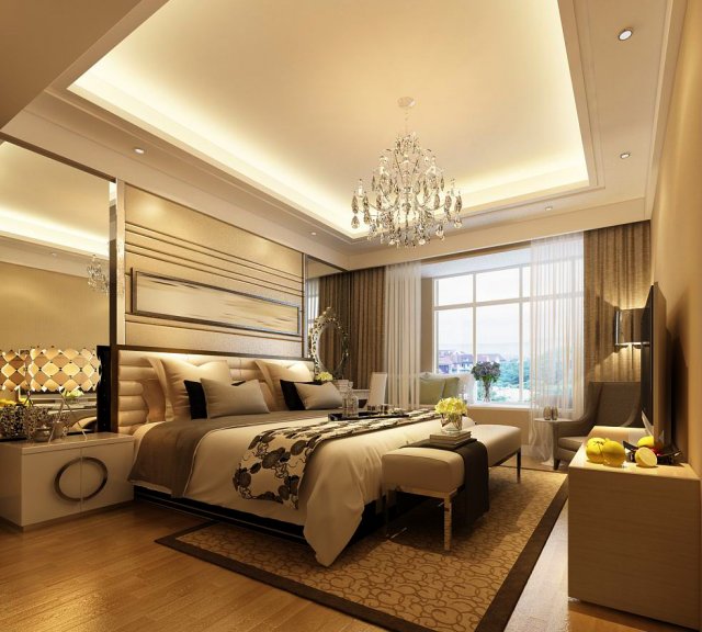 beautifully stylish and luxurious bedrooms 85 Modelo 3D .c4d .max .obj .3ds .fbx .stl .blend 