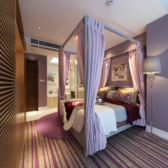beautifully stylish and luxurious bedrooms 86 3D 모델 .c4d .max .obj .3ds .fbx .stl .blend
