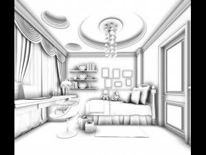 beautifully stylish and luxurious bedrooms 87 3D Model