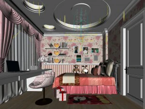 beautifully stylish and luxurious bedrooms 87 3D Model
