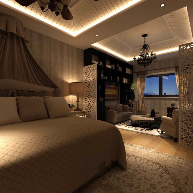 beautifully stylish and luxurious bedrooms 89 3D Model .c4d .max .obj .3ds .fbx .stl .blend 