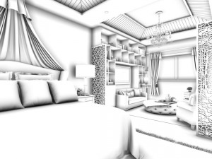 beautifully stylish and luxurious bedrooms 89 3D Model