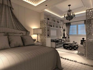 beautifully stylish and luxurious bedrooms 89 3D Model