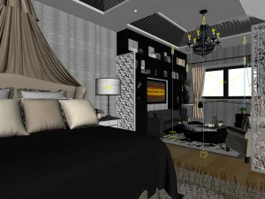 beautifully stylish and luxurious bedrooms 89 3D Model
