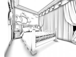 beautifully stylish and luxurious bedrooms 90 3D Model