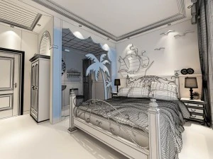 beautifully stylish and luxurious bedrooms 90 3D Model