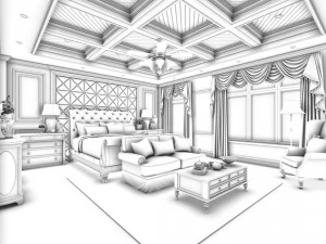 beautifully stylish and luxurious bedrooms 91 3D Model