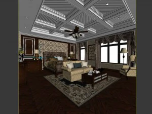 beautifully stylish and luxurious bedrooms 91 3D Model
