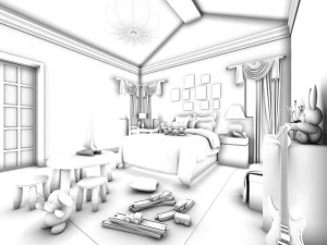 beautifully stylish and luxurious bedrooms 92 3D Model