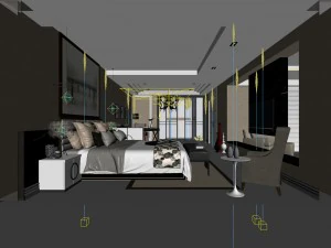 beautifully stylish and luxurious bedrooms 93 3D Model