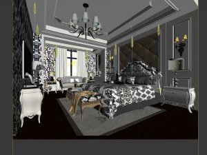 beautifully stylish and luxurious bedrooms 94 3D Model