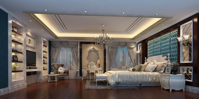 beautifully stylish and luxurious bedrooms 97 3D मॉडल .c4d .max .obj .3ds .fbx .stl .blend 