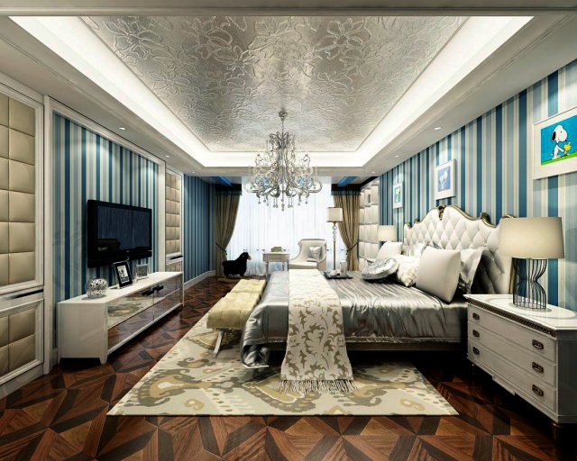 beautifully stylish and luxurious bedrooms 99 3D Model .c4d .max .obj .3ds .fbx .stl .blend 