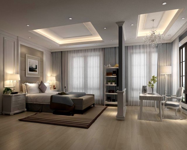 beautifully stylish and luxurious bedrooms 100 Modello 3D .c4d .max .obj .3ds .fbx .stl .blend 