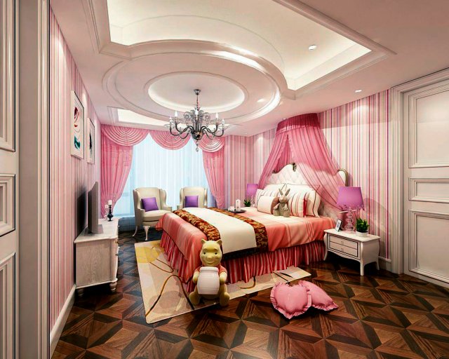 beautifully stylish and luxurious bedrooms 101 Modelo 3D .c4d .max .obj .3ds .fbx .stl .blend 