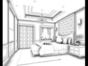 beautifully stylish and luxurious bedrooms 102 Modello 3D