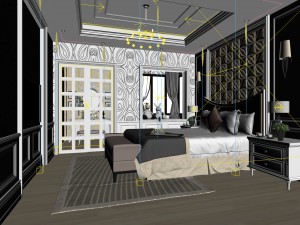 beautifully stylish and luxurious bedrooms 102 Modello 3D