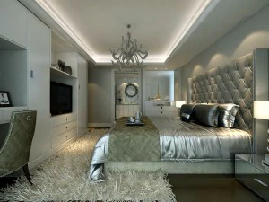 美しくスタイリッシュで豪華なベッドルーム 103 3Dモデル