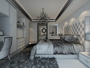 beautifully stylish and luxurious bedrooms 103 3D Model