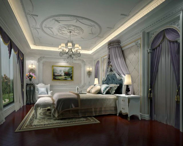 beautifully stylish and luxurious bedrooms 104 3D Model .c4d .max .obj .3ds .fbx .stl .blend 