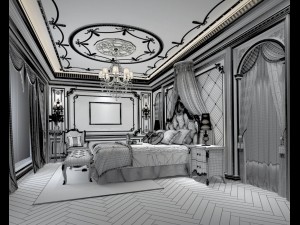 beautifully stylish and luxurious bedrooms 104 Modello 3D