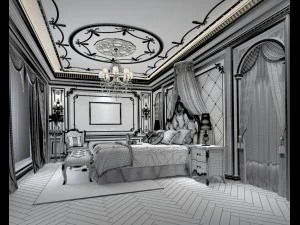 beautifully stylish and luxurious bedrooms 104 3D Model