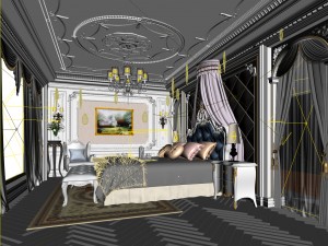 beautifully stylish and luxurious bedrooms 104 Modello 3D
