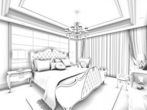 beautifully stylish and luxurious bedrooms 106 3D Model