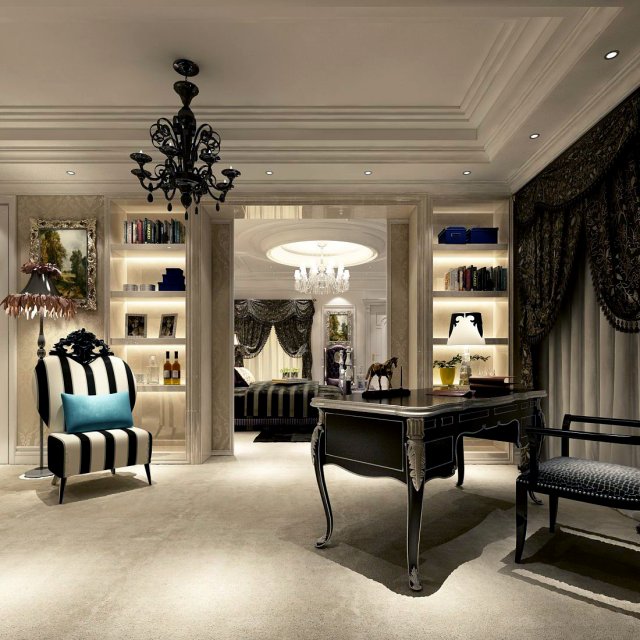 beautifully stylish and luxurious bedrooms 107 3D Model .c4d .max .obj .3ds .fbx .stl .blend 