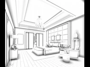 beautifully stylish and luxurious bedrooms 110 3D Model