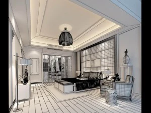 beautifully stylish and luxurious bedrooms 110 3D Model